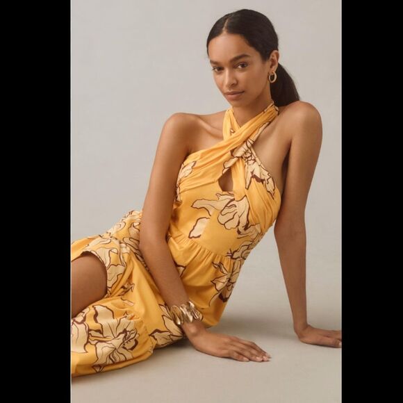 Anthropologie Hutch Floral Halter Maxi Dress - Picture 3 of 4